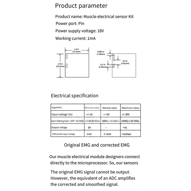 A52T 5X Muscle Electrical Sens - Muscle Sensor Emg review and price