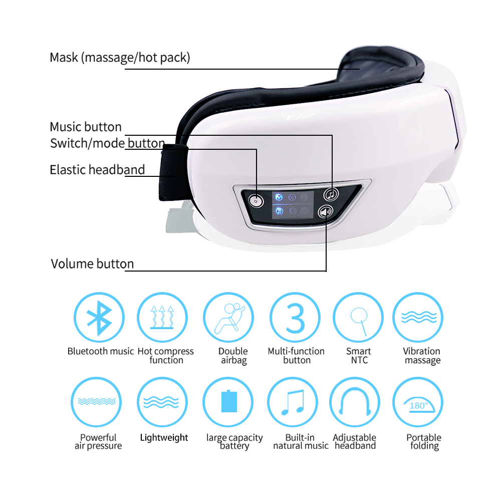 Electric Eye Massager Bluetoot - Light Therapy Glasses review and price