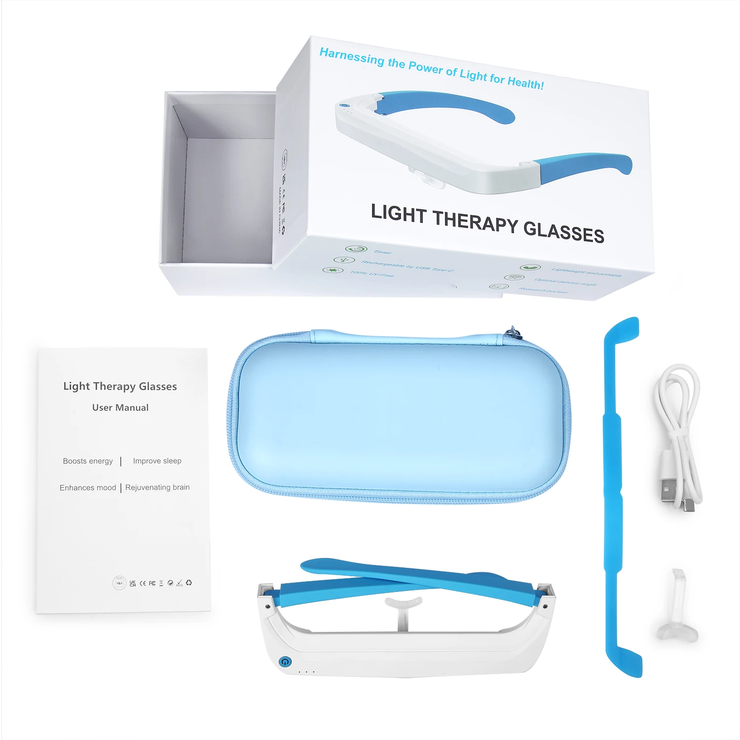 SAD Light Therapy Glasses Red  - Light Therapy Glasses review and price