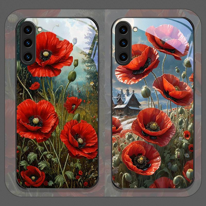 Retro Poppy Flower Bloom Hot R - Samsung Galaxy S25 review and price