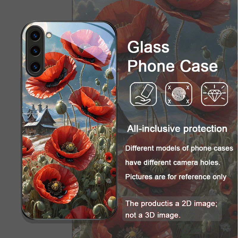 Retro Poppy Flower Bloom Hot R - Samsung Galaxy S25 review and price