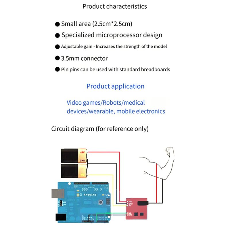 B50B-3X Muscle Electrical Sens - Muscle Sensor Emg review and price